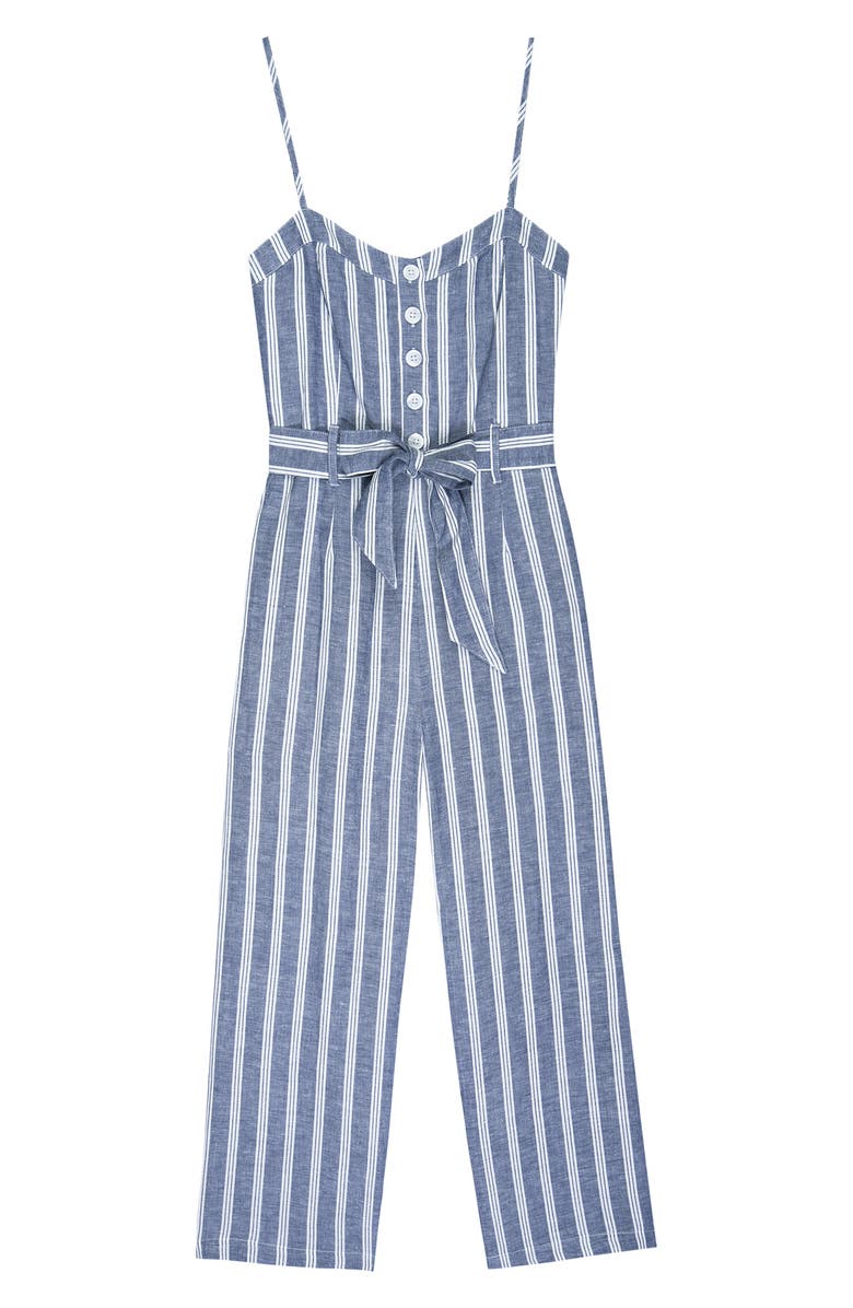 Rails Harper Tie Waist Crop Jumpsuit, Alternate, color,