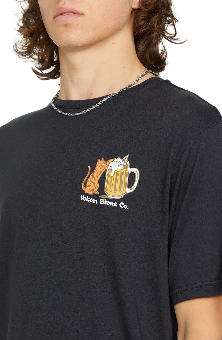 Volcom Curious Cat Cotton Graphic T-Shirt, Alternate, color,