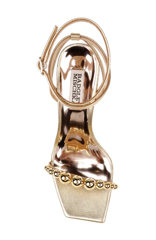 BADGLEY MISCHKA BADGLEY MISCHKA COLLECTION CAILEY ANKLE STRAP METALLIC SANDAL