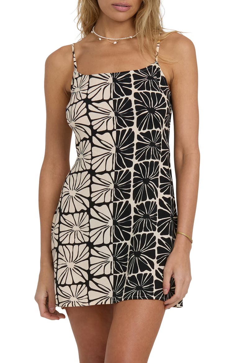 Heart Song Sleeveless Minidress, Main, color, BLACK SANDS