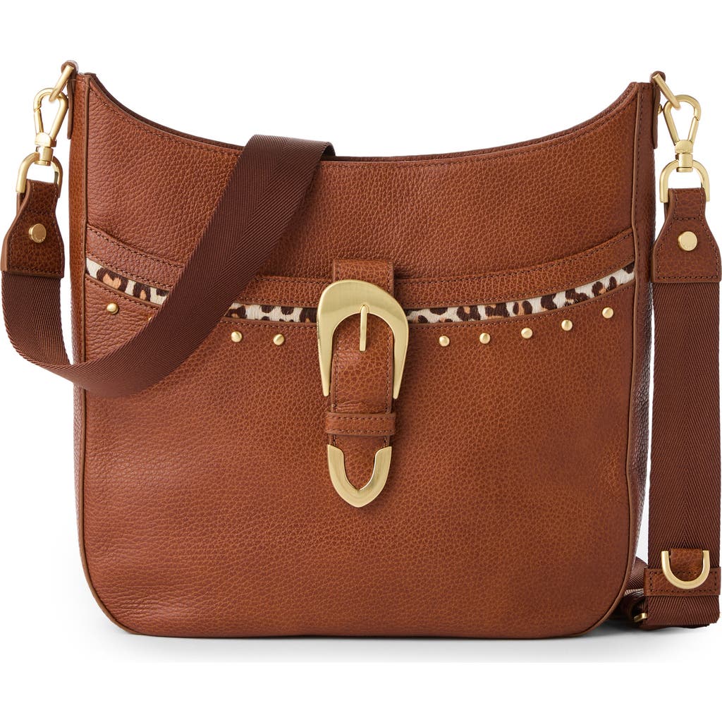 Brahmin Leia Croc Embossed Leather Crossbody Bag