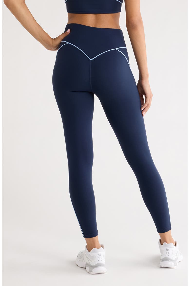 Studio Luxe High Waist 7/8 Piped Leggings, Alternate, color, NAVY SAPPHIRE