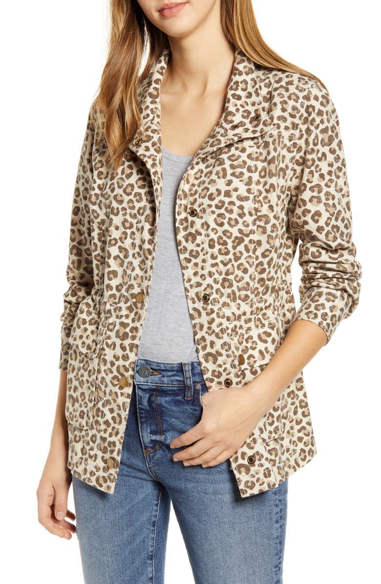 Caslon<sup>®</sup> CINCH WAIST UTILITY JKT - SLD, Main, color,