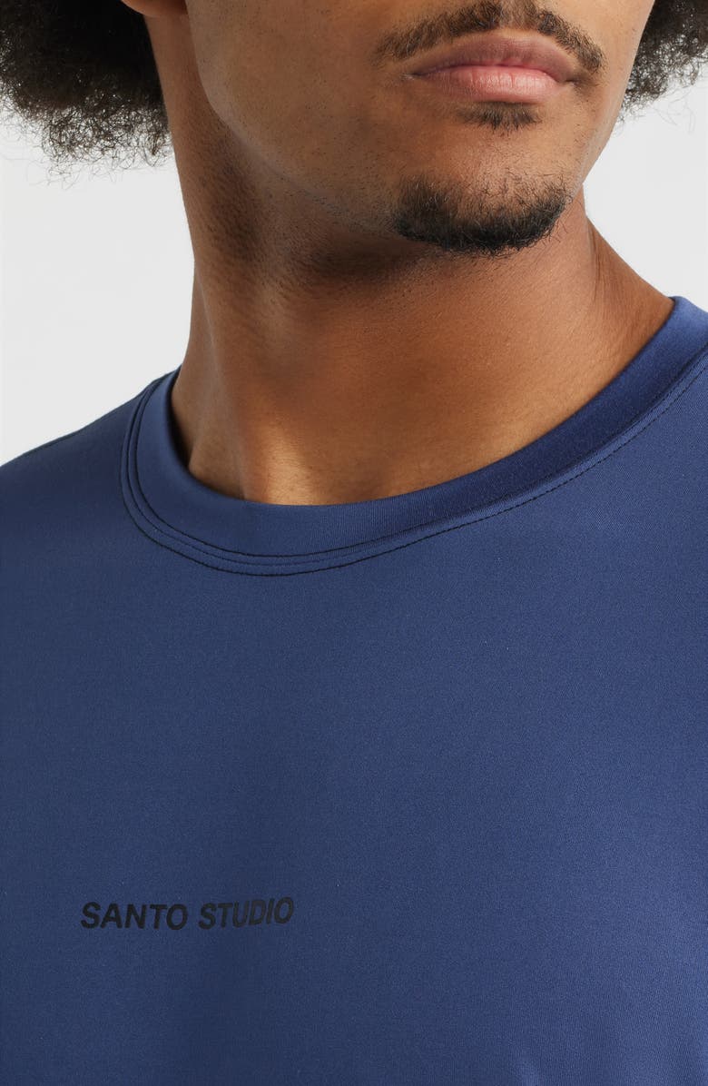 SANTO STUDIO Tempo Wordmark Tech T-Shirt, Alternate, color, Blue