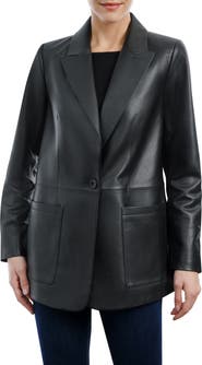 Michael Kors Oversize Leather Blazer