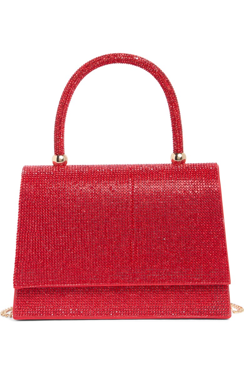 ALESSIA BIANCHI Crystal Embellished Clutch, Main, color, Red