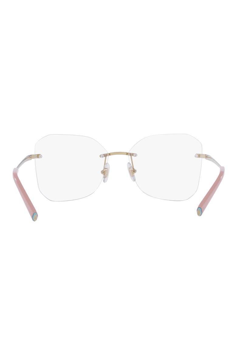 55mm Rimless Irregular Optical Glasses, Alternate, color, PALE GOLD