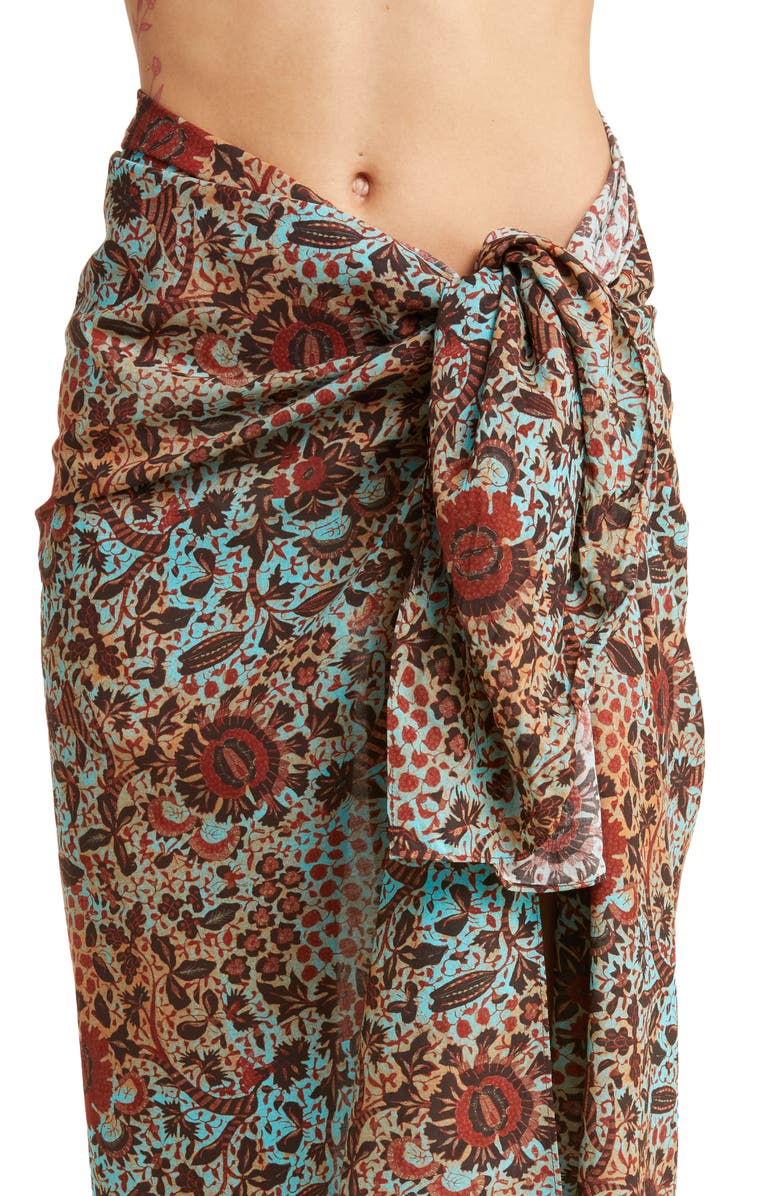 Ulla Johnson Paz Batik Print Cover-Up Pareo, Alternate, color, 