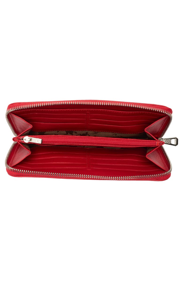 Longchamp Le Pilage Cuir Zip Wallet, Alternate, color, Cherry