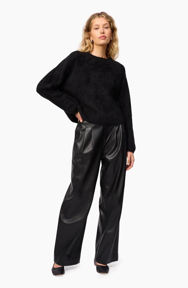 CAMI NYC Andorra High Waist Faux Leather Pants, Alternate, color, Black