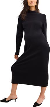 HATCH Collection The Peyton Mockneck Sweater Dress