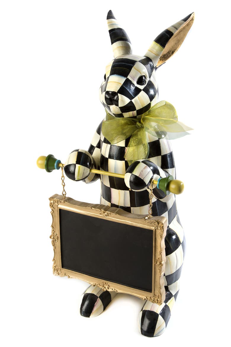 Courtly Check Menu Rabbit, Main, color, BLACK/ WHITE