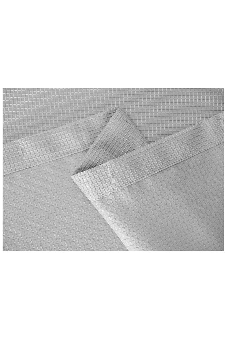 Hotel Collection Waffle Shower Curtain, Alternate, color, SILVER