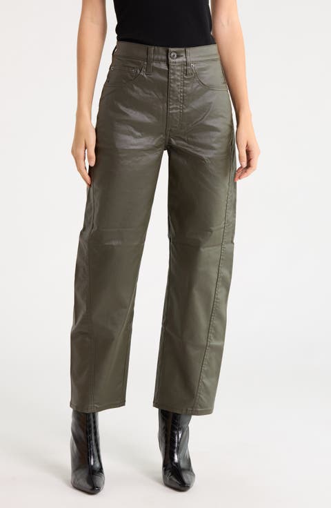 Westward Coated Barrel Leg Jeans