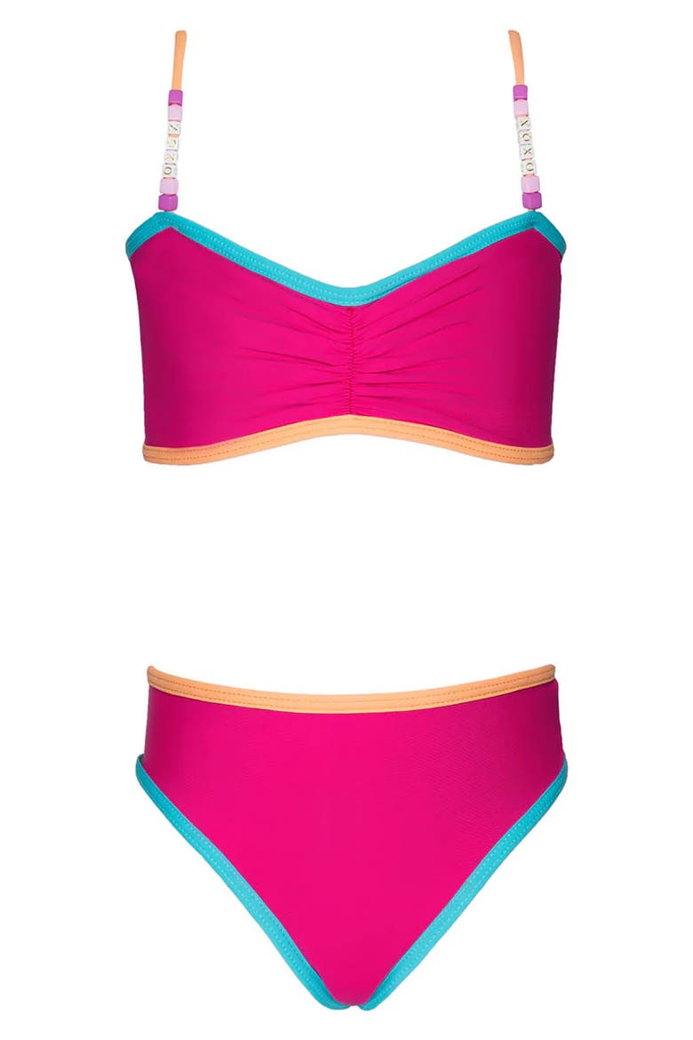 Kids' Kensie Two-Piece Swimsuit, Main, color, BUBBLE GUM