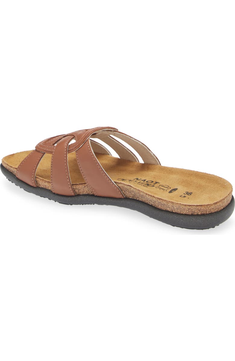 Naot Liv Slide Sandal, Alternate, color, Caramel Leather