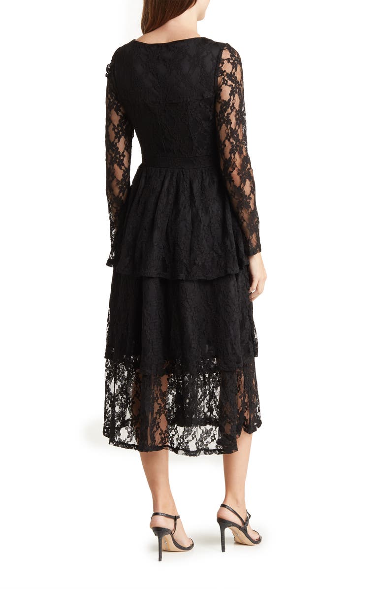NSR Nikki Lace Long Sleeve Dress, Alternate, color, 