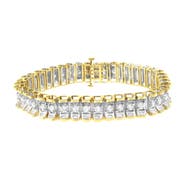 Haus of Brilliance 14K Gold 5.0 Cttw Diamond Reflective Tennis Bracelet
