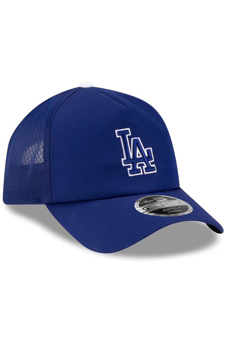 Men's New Era Royal Los Angeles Dodgers 2026 Batting Practice Apex 9FORTY Adjustable Trucker Hat, Alternate, color, Royal