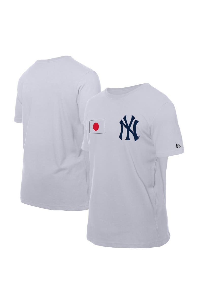 New Era Men's New Era White New York Yankees Japanese Flag T-Shirt, Alternate, color, White