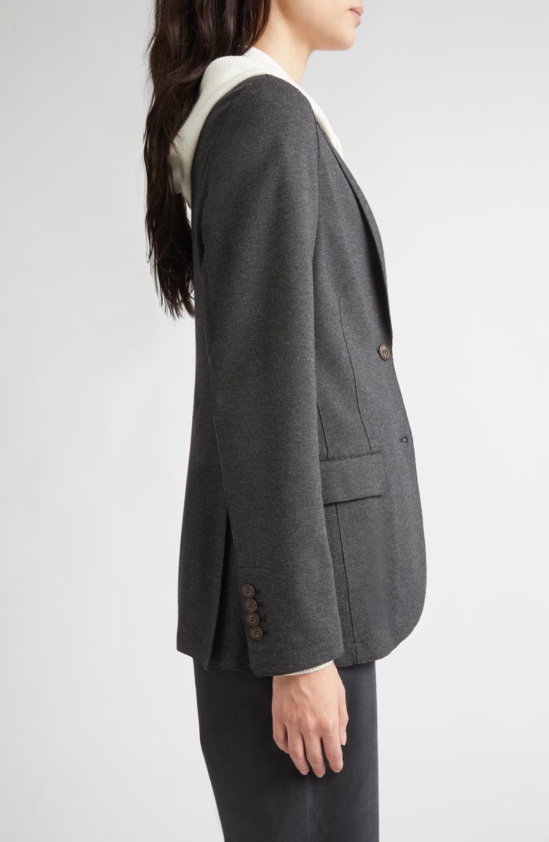 Eleventy Single Breasted Soft Jacket, Alternate, color, 15 Smoke Gray Melang