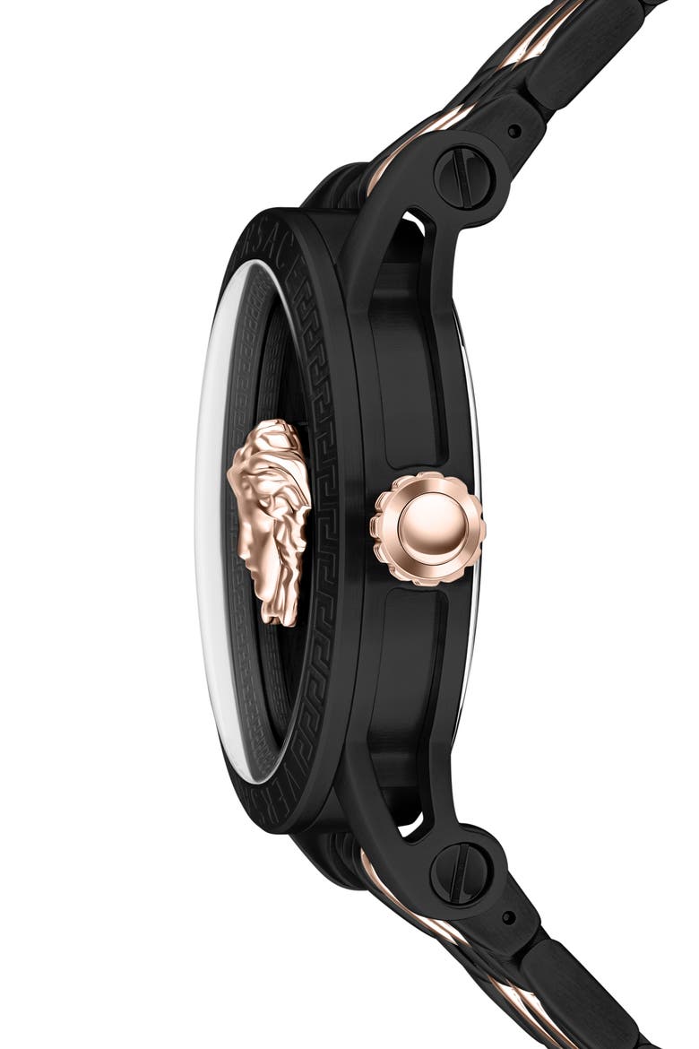 V-Code Bracelet Watch, 43mm, Alternate, color, TWO TONE