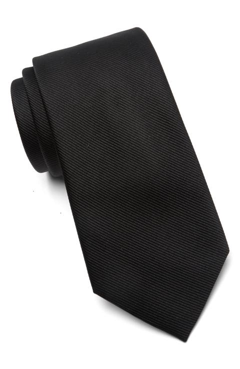 Textured Solid Silk Tie