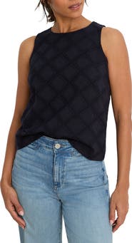 NIC+ZOE Diamond Eyelet Cotton Top