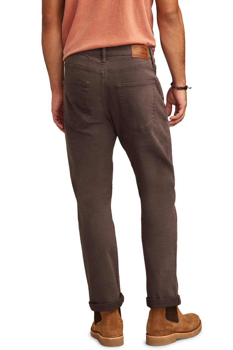 410 Athletic Straight Leg Brushed Twill Pants, Alternate, color, IRON WASH