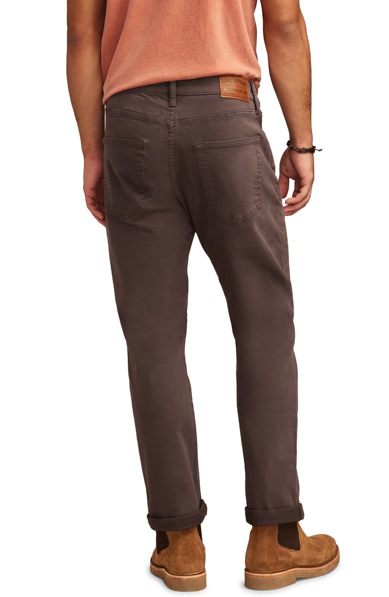 Lucky Brand 410 Athletic Straight Leg Brushed Twill Pants, Alternate, color, Iron Wash