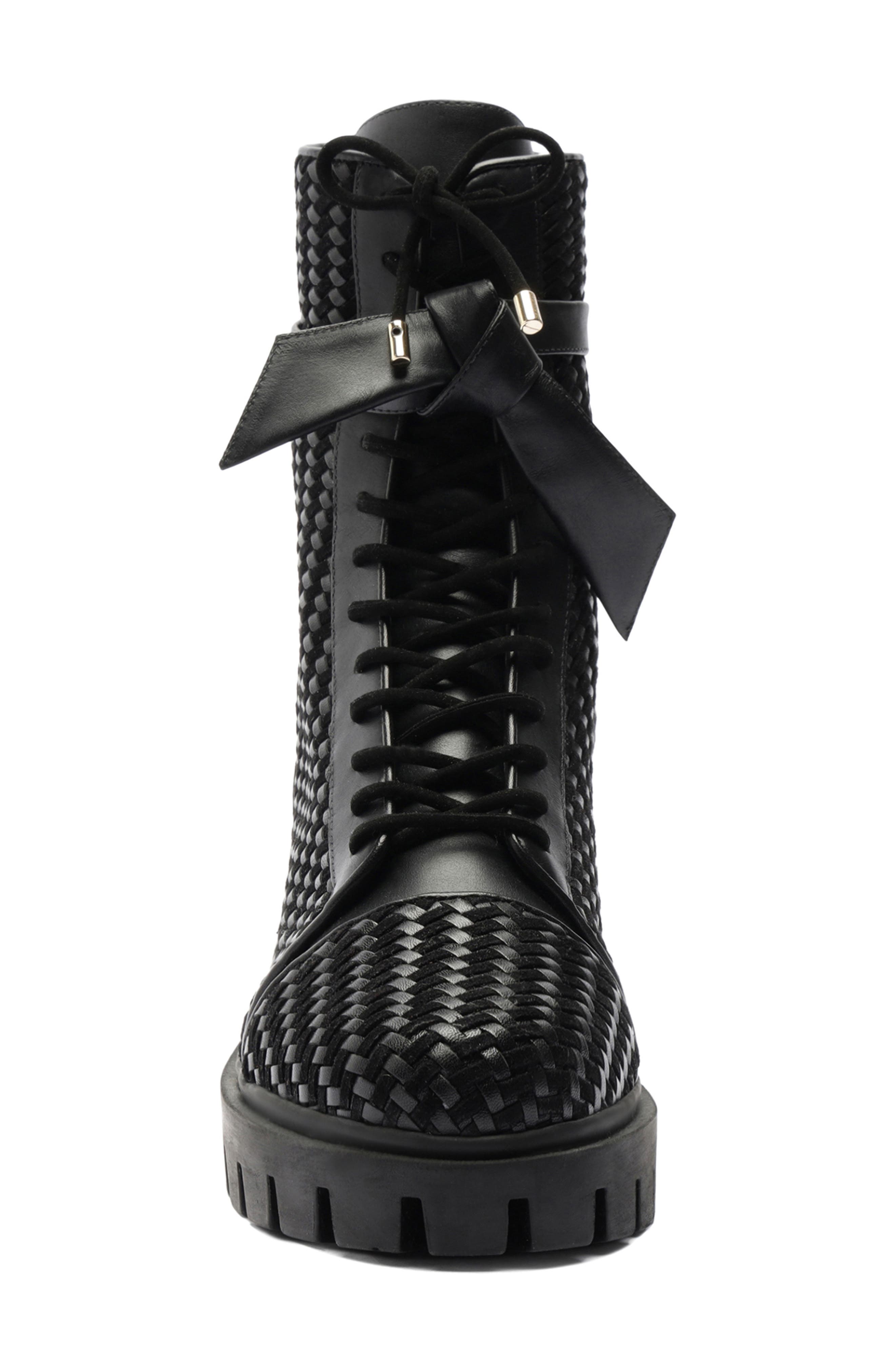 Alexandre Birman Tresse Combat Boot, Alternate, color, 