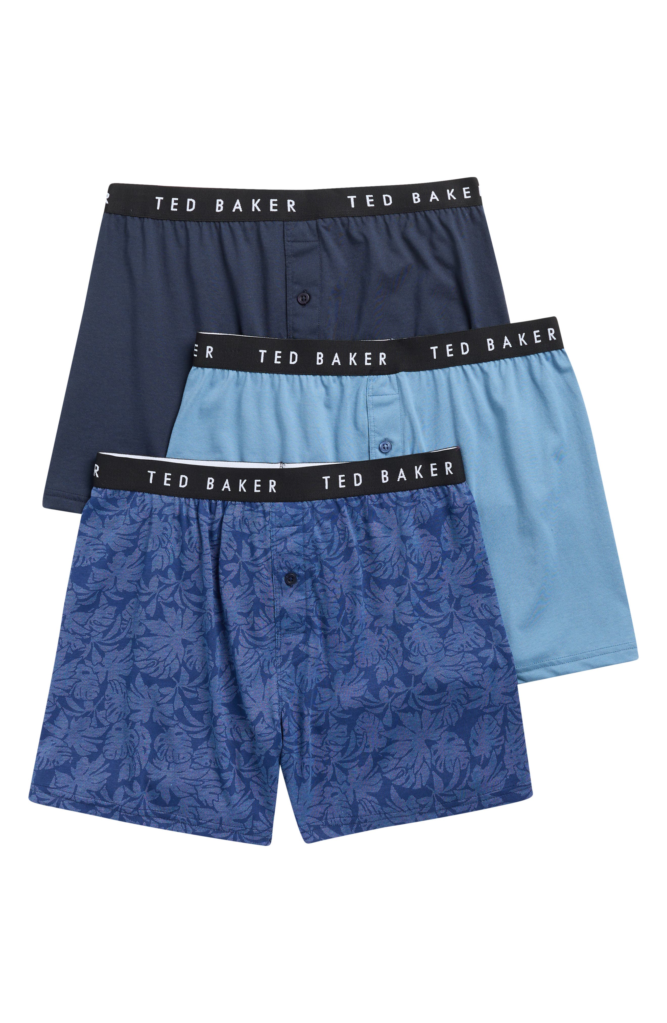 TED BAKER TED BAKER ASSORTED 3-PACK KNIT BOXERS