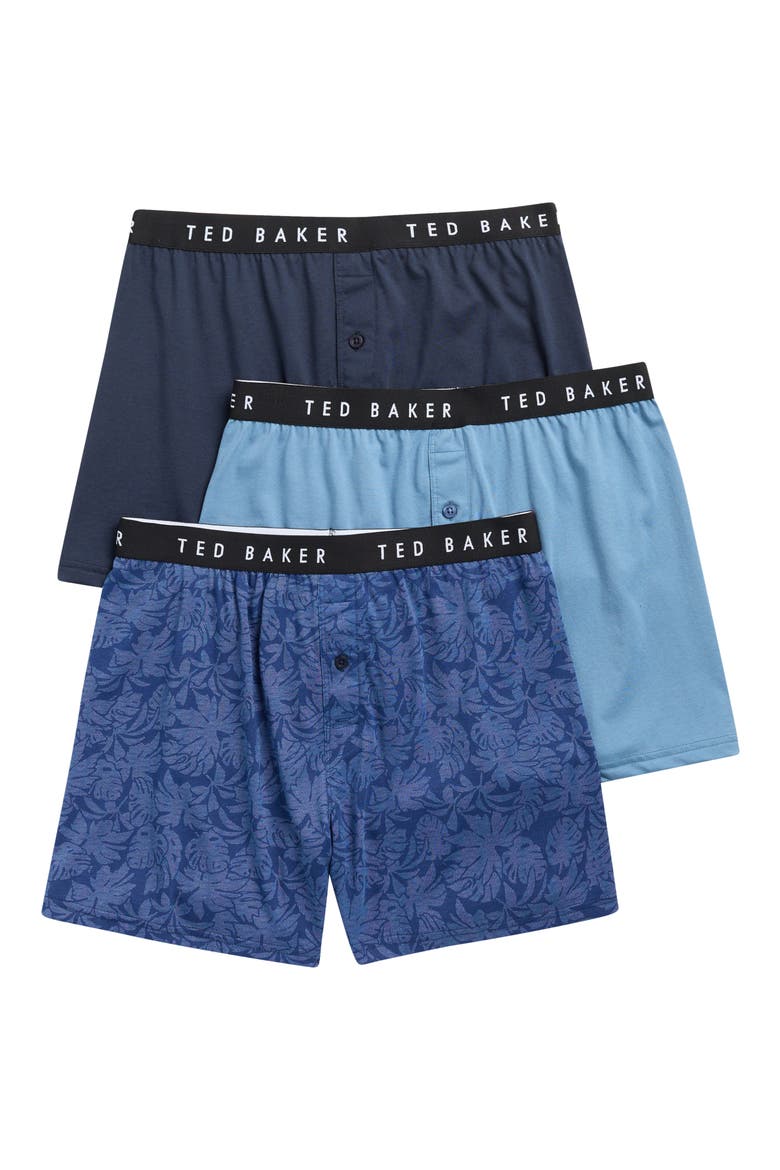 Assorted 3-Pack Knit Boxers, Main, color, BLUE