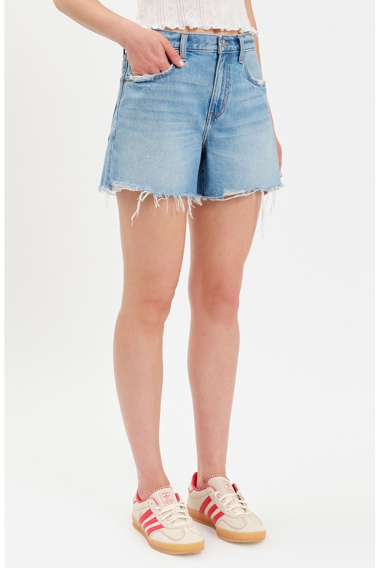 Crossroads Cutoff Denim Shorts, Alternate, color, PULSE