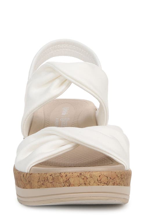 Bzees Riley Slingback Wedge In White Fabric