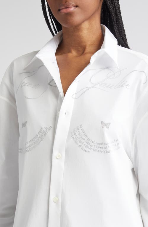 Jean Paul Gaultier The Tattoo Poem Mixed Media Button-up Shirt