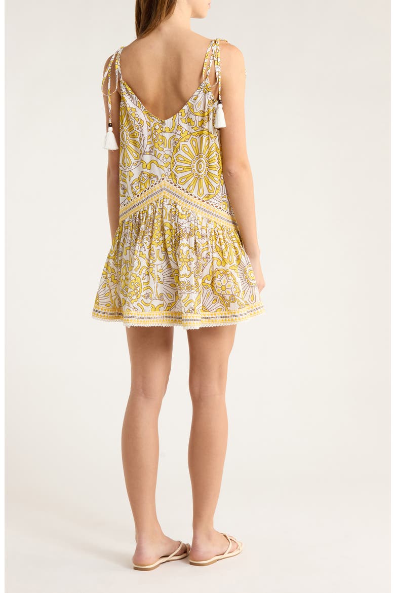 Gigi Print Ruffle Minidress, Alternate, color, SUNGLOW COMBO