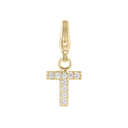 Electric Picks Initial Charm In Gold - T