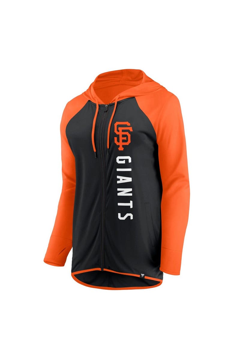 FANATICS Women's Fanatics Branded Black/Orange San Francisco Giants Forever Fan Full-Zip Hoodie Jacket, Alternate, color, Black