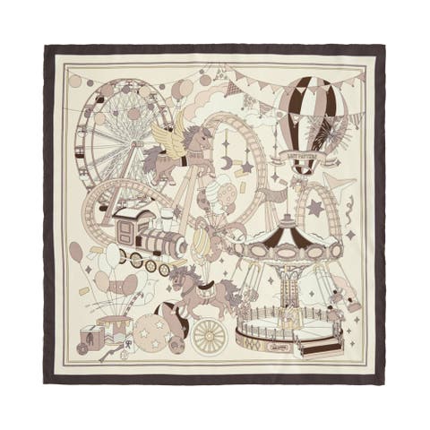 "Pop Pony" Silk Twill Bandana Scarf