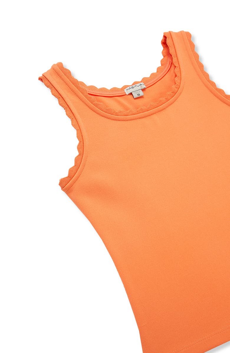 Habitual Kids Kids' Scallop Edge Tank, Alternate, color, Peach