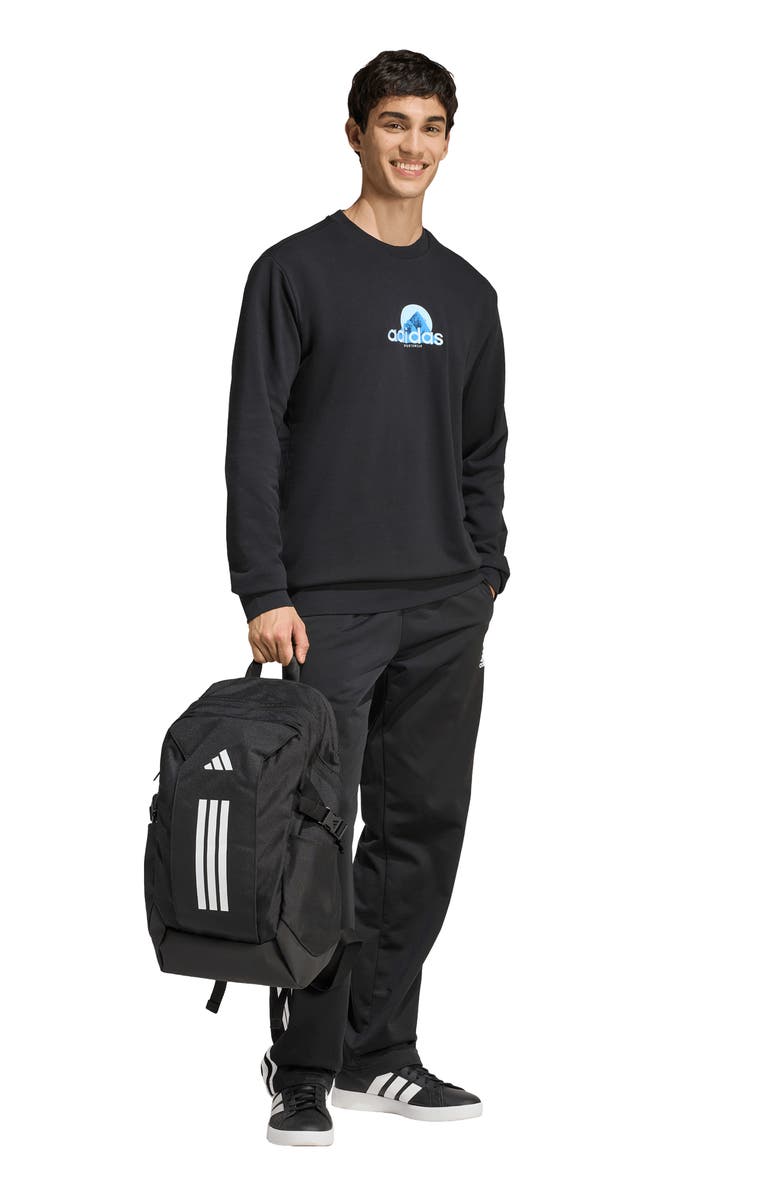 adidas Climb Logo Graphic Sweatshirt, Alternate, color, Black