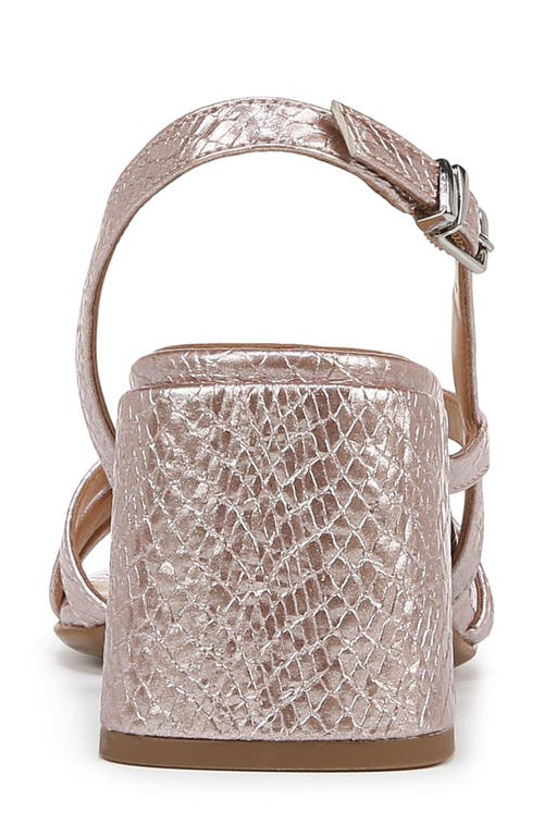 Naturalizer Demi Slingback Sandal In Pink Snake Print Faux Leather