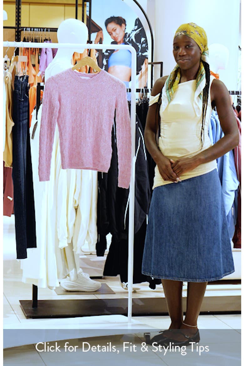 Obeline Pointelle Crewneck Sweater video