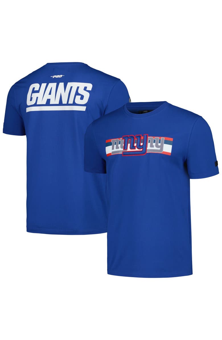 PRO STANDARD Men's Pro Standard Royal New York Giants Retro Striper T-Shirt, Main, color, Royal