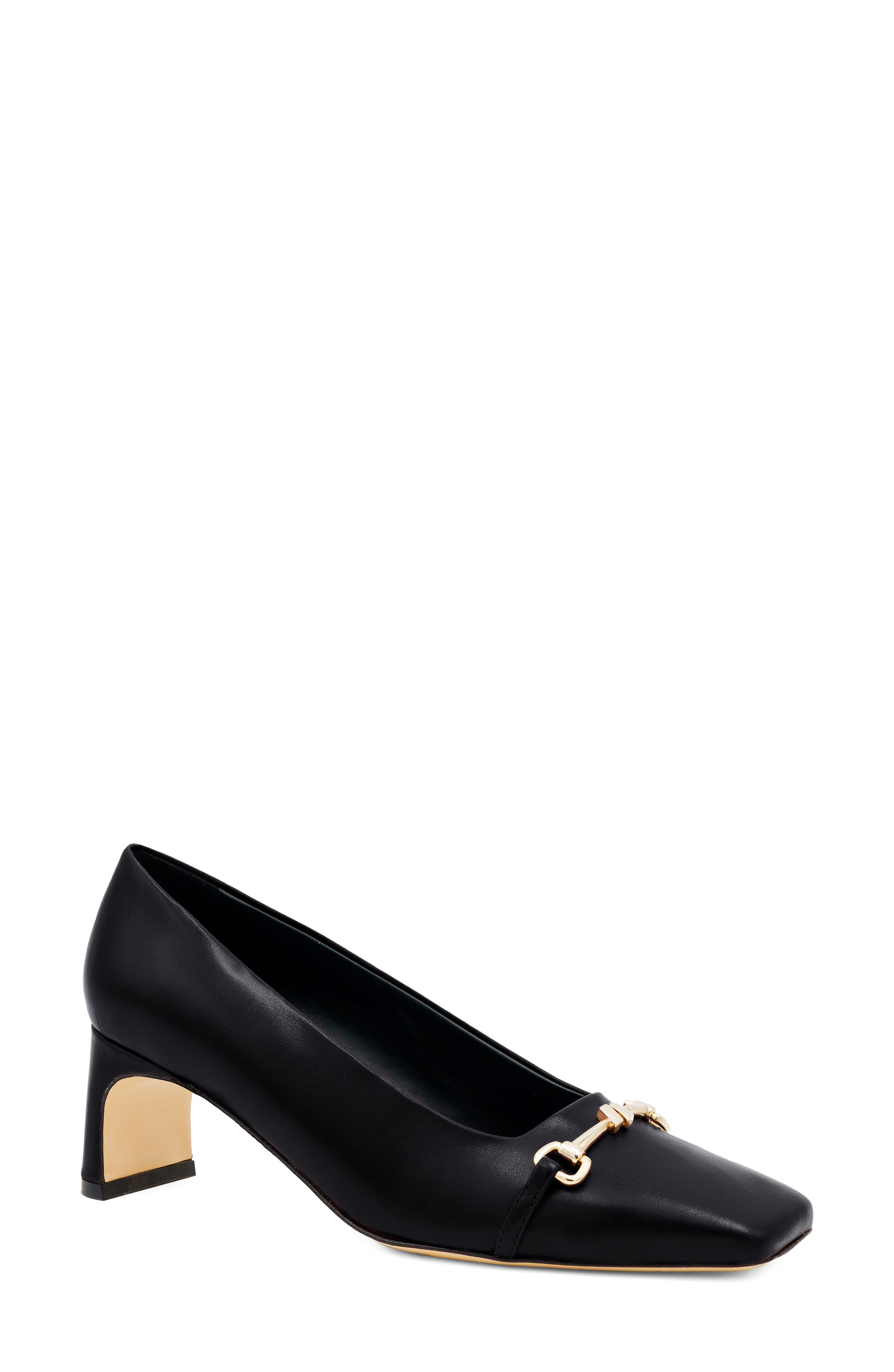 Sesto Leather Pointed Toe Pump, Main, color, BLACK