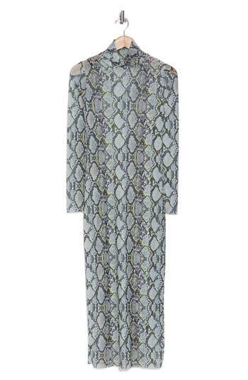 AFRM LOS ANGELES AFRM LOS ANGELES MARNI TURTLENECK LONG SLEEVE MESH DRESS
