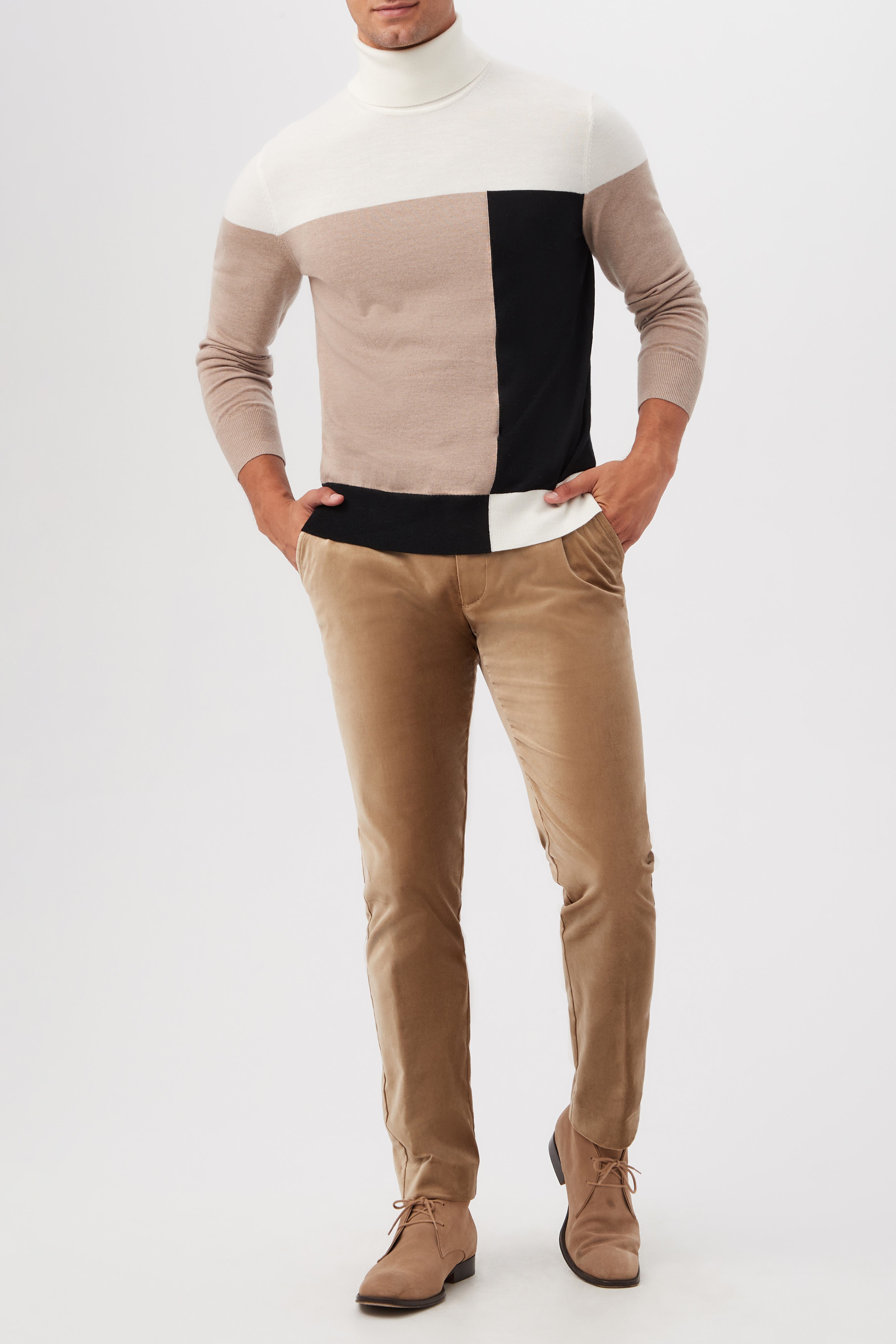 MR TURK Callisto Color Block Turtle Neck Sweater (Men) | Nordstrom