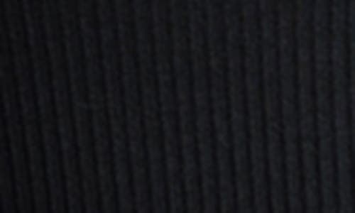 Weekend Los Angeles Penelope Turtleneck Long Sleeve Rib Minidress In Black