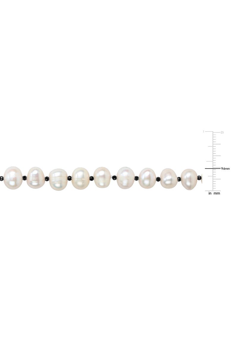 DELMAR Cultured White Pearl & Black Spinel Long Necklace, Alternate, color, 